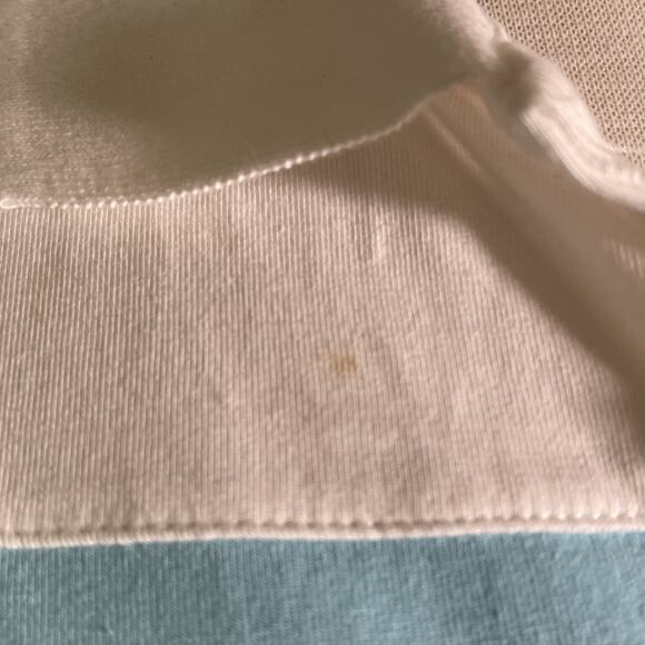 Jones New York Signature Women’s Small Polo Blue and White Shirt Sleeve-NWT Flaw - Picture 6 of 6